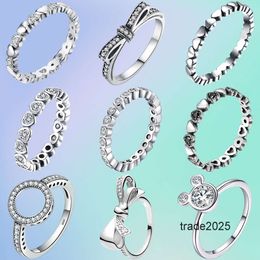 Designer ring 925 sterling zilver nieuw mode dames klassiek sprankelend liefdesboog Miqi geschikt voor originele pandola een speciaal cadeau voor vrouwen