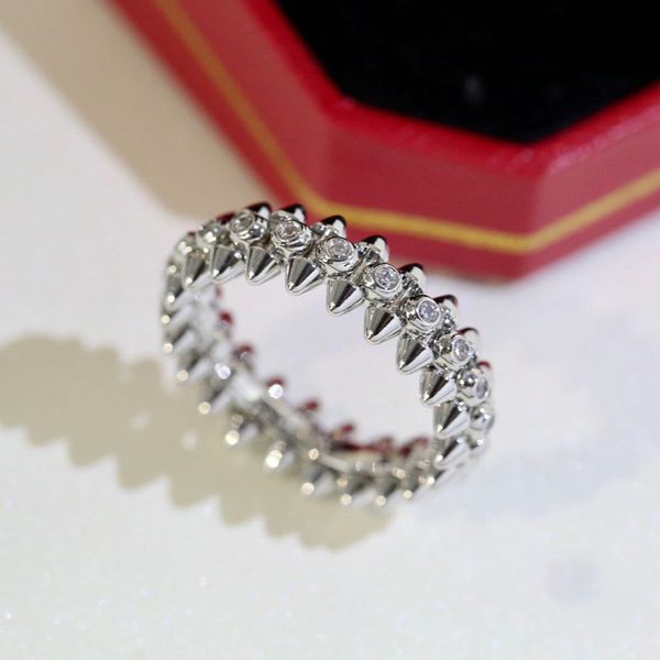Anillo de diseñador Choque de anillos Joyas de acero inoxidable 18K aumento Oro Plata Anillos de bala Mujeres hombres diamantes Diseñadores de joyas de moda Fiesta regalo de boda tamaño 5-10