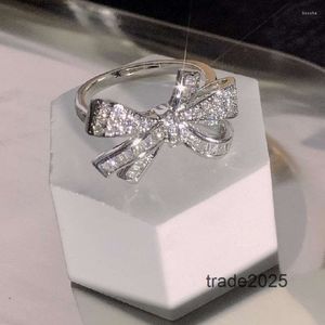 Bague de créateur en or blanc pour femmes, diamant Mosan, mariage/fiançailles/anniversaire/anniversaire/fête/cadeau de saint-valentin