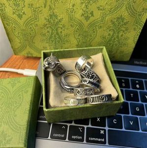 designer ring Mode Luxe merken gouden letter band ringen bague voor dame vrouwen Party bruiloft liefhebbers dubbele gift engagement sieraden g