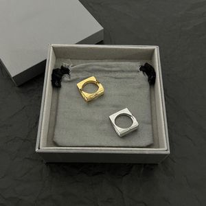 designer ring voor vrouw designer heren officiële reproducties Geel Messing verguld 18K luxe merk designer mode cadeau voor vriendin 001