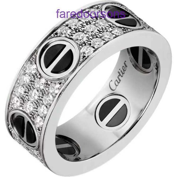 Bague de créateur pour femmes et hommes Carter V Gold High Edition S925 en argent sterling plaqué 18 carats Couple Ring Fashion Light Luxury LOVE ont une boîte-cadeau