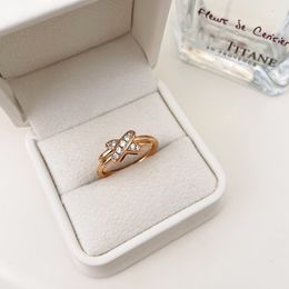 Designer Ring voor Vrouwen Klassieke Merk Ring Mode Trendy Rose Goud Diamanten Paar Verlovingsbrief Ringen Vakantie Cadeau Sieraden Gepersonaliseerde Goed
