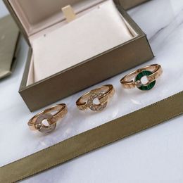 Anillo de diseñador para mujer, joyería, anillos de amor de oro y plata, letra con caja, moda para hombres, boda, tres en uno, regalos de fiesta para mujer