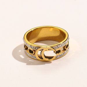 Designer Ring Gold plaqué designers pour femmes lettre