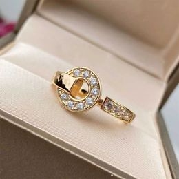 Anillo de diseñador Anillo de nudo de cuerda para mujer Anillos de moda de lujo con diamantes para mujer Joyería clásica Chapado en oro de 18 k Fiesta de rosas