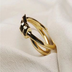 designer ring dames touw knoop ring luxe met diamanten mode ringen voor vrouwen klassieke sieraden 18K vergulde roos bruiloft groothandel Jguw
