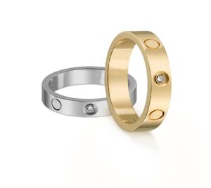 Designer Ring Love Rings Rose Gold Femmes Diamond Moissanite Mens Engagement Vis Classic Nail Luxury Sague Men de mariage Silver Jew1774764