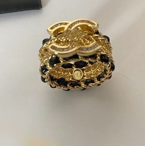 Designer Ring Luxe Merk Letters Ringen Vergulde Messing Koper Open Band Ringen Fashion Crystal Ring Voor Vrouwen Bruiloft Sieraden Geschenken