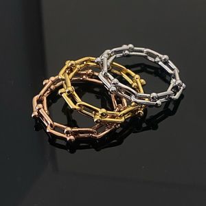 Designer Ring Luxe ringen voor vrouw mannen U -vormige diamanten ring sieraden Gold rosé goud zilveren mode nieuwe unisex ring dagelijkse outfit cadeau