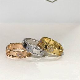 Bague de créateur Perlee mélilot anneaux pour hommes esthétique moissanite bague bague haut de gamme classique métal délicat fête des mères mode zl169 F4