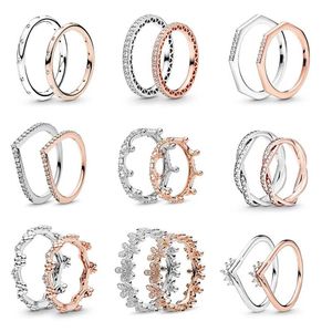 Designer Ring populair 925 Sterling verzilverde ringen Sparkling boog knoop stapelbare ringen kubieke zirconia vrouwen mannen geschenken sieraden specials