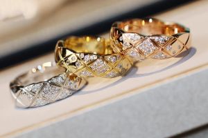 Designer Ring Kleine Geur Strass Ring Parel Mode Letter C18K Goud 925 Zilveren Pin Ring Luxe Bruiloft Sieraden Cadeau