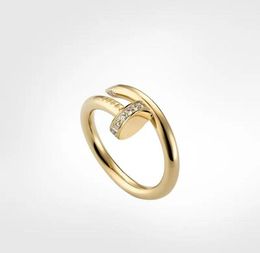 Designer Ring Frau Mann Nagel Liebe Band Ring Steine Design Schraube Schmuck Paar Liebhaber Silber Gold Ringe mit Original Bag5175841