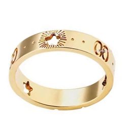 Bague de créateur pour femmes, anneaux avec lettres, étoile, plaqué or, argent, bijoux, cadeau