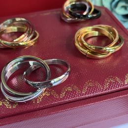 Designer Ring Damesring 925 Silver Gold Titanium Steel Luxury Fashion Classic Birthday Paar Festival Valentijnsdag Gift Belt Originele doos vervaagt niet