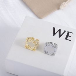 Designer ringen merk sieraden dames heren anagram ring geometrie goud zilver vinger verstelbare ring dames liefde charmes bruiloft luxe accessoires 24183D