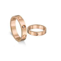 Anillos de diseño anillo de oro Anillo de amor Anillo de compromiso para mujeres Anillo de diamantes con titanio acero clásico de oro y rosas de plata disponibles en diámetro 1.5-2.1cm