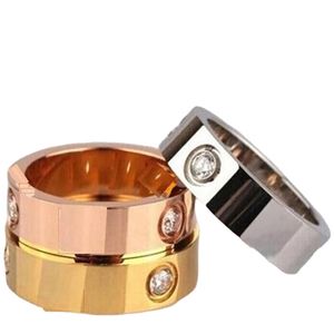 Rings de diseñadores Joyas para mujer Titanio Aleación de acero Gold Fashion Fashion Ring para accesorios de amor