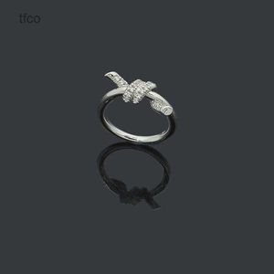 Designer ringen dames touw knoop ring luxe ring met diamanten mode ring klassieke sieraden 18K vergulde roos bruiloft groothandel verstelbaar met doos