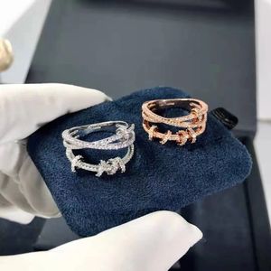 Designer ringen luxe designerring voor vrouwen liefde ringontwerpers gesimuleerde diamant wit rosé goud trend mode goed 6627