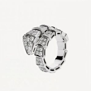 Designer -ringen vervagen nooit Serpenti Viper Snake Ring 16 Styles Diamond skeletring Hoge kwaliteit nooit vervagen mode Luxe sieradenaccessoires