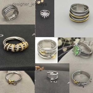 Designer Ringen Nieuwe DY Twisted Vintage trouwring voor dames Vakantiecadeau Diamanten 925 Sterling Zilver dy ring heren 14k Gold Plating Verloving Kerstsieraden