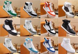 Designer Rivoli Chaussures l Sneakers décontractés pour hommes pour femmes chaussures haut de gamme Boots de veau de luxe épissant les entraîneurs arc-en-ciel multicolores