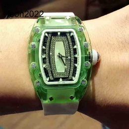 Designer RM Wristwatch Mill Business Leisure RM07-02 entièrement automatique Mécanique Millr montre vert cristal ruside Fashion Femme Watches A8el