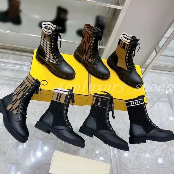 Designer Rockoko Bottes Femmes Domino Silhouette Bottines StretchHigh Talon Sneaker Chaussures D'hiver Chelsea Moto Riding Ladies Boot