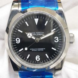 Designer Rol top horloge voor man en vrouw Automatisch Mechanisch Horloge klassiekers Log Licht 369 Zwart Gezicht Wit Nummer rr027