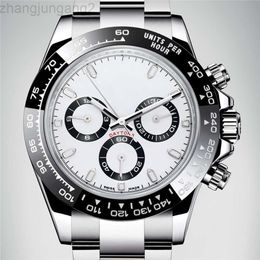 Designer Rolxex horloge Laojia Panda Ditongna-serie Multifunctioneel tweede tellen Automatisch mechanisch Waterdicht horlogeband Stalen riem Steil haar