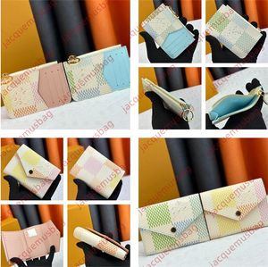 Ontwerper Romy Clip Zoe Wallet Hobo Portemonentes Women Damierlicious Series Hoogwaardige envelop Flip Cover Cover Cover Money Ladies Coin Clutch Credit Card Holder Pouch