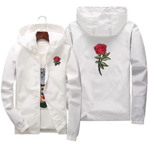 Designer Rose Jacket Trench Vestes pour hommes et femmes Nouvelle mode Rose blanche et Rose noire Vêtements de sport Vêtements d'extérieur décontractés