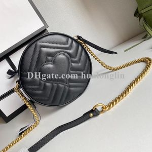 Sac rond de styliste pour femme, sac à main, pochette, porte-cartes, téléphone, corps croisé, cuir véritable, boîte d'origine, qualité