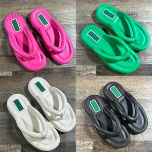 Designer caoutchouc pantoufles femmes tongs plate-forme sandales semelle épaisse couleur bonbon mousse diapositives classique été plage sandales