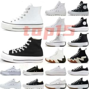 Haute qualité Designer All Run Star Toile Chaussures Épais Bas Plateforme Hommes Femmes Printemps Et Automne Haut Bas Casual Triple Noir Blanc Conversitys Sport Baskets 35-44