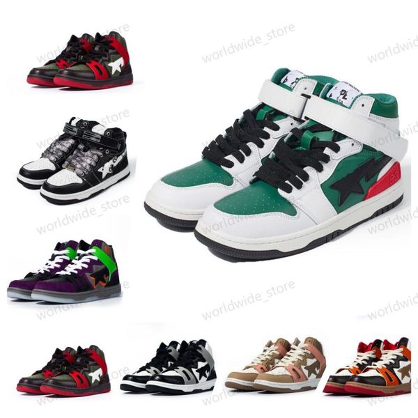 Chaussures de course de créateurs High SK8 Hommes Femmes Cuir Verni Camouflage Skateboarding Jogging Baskets Baskets