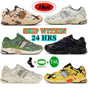 Chaussures de course designer hommes femmes Bad Bunny Sneakers Classic Response chaussure en cuir en cuir sneaker triple noire crème blanche Boston Day Mens Outdoor Sports Trainers