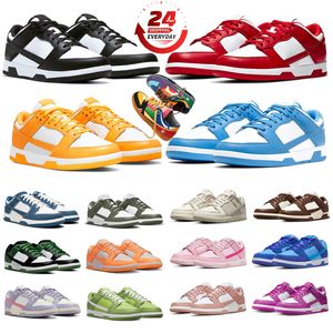 Designer hardloopschoenen Heren casual schoenen Platte sneakers Lows Panda Wit Zwart Grijs Fog Triple Pink Rose Whisper Team Peach sporttrainers Runners Sneakers