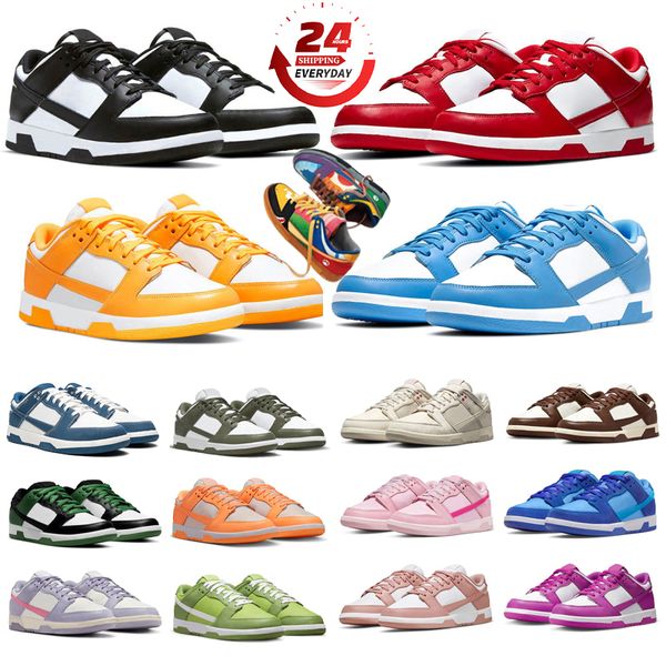 Designer Running Shoes Mens Casual Shoes Flat Sneakers Lows Panda White Black Grey Fog Triple Pink sb dunk sports trainers sneakers duncks