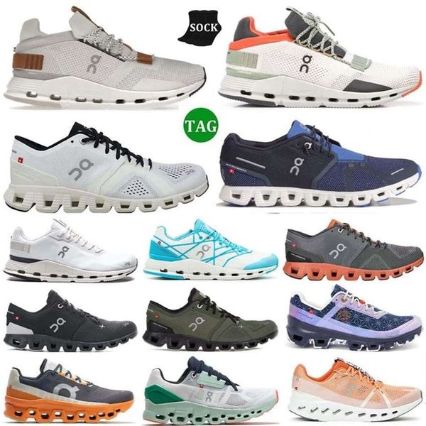 Zapatillas de correr de diseñador en x3 5 para mujer para hombre Cloudnova zapatillas de deporte negro neón blanco eclipse rosa eclipse hoja de hierro demin rubí plata naranja bajo moda rainers