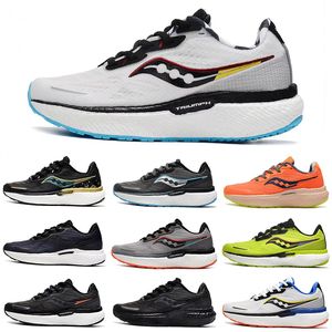 Chaussures de course de créateurs Saucony Triumph 19 Tokyo Amulet acide bleu alliage feu triple ombre noire topaze crème glacée rose campfier histoire hommes femmes baskets formateurs