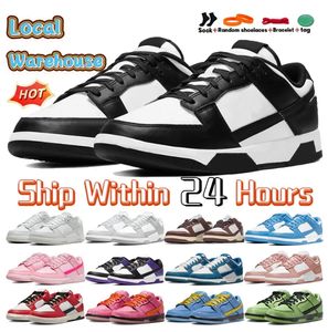 Designer hardloopschoenen Us Stocking Men Sneakers Lows White Black Panda Local Warehouse Triple Pink Green Glow Active Fuchsia in USA Heren Dames Casual Trainers Gai TN