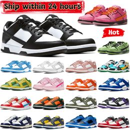 Designer hardloopschoenen US Stocking Men Women Lage Flat Sneakers White Black Panda Local Warehouse Gray Fog UNC Coast Triple Pink in USA Heren Dames Casual Trainers Gal