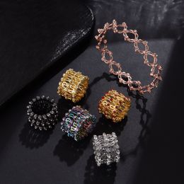 Les 8 anneaux réglables et extensibles en diamant à la mode et créatifs, des bracelets en cuivre magique déformable pour les hommes et les femmes