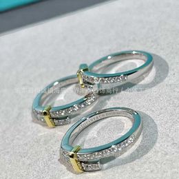 Merk Full Sky Star Ring Dames High Edition Trendy en modieuze Instagram kleine luxe beste vriend dezelfde stijl diamanten set dubbele lijn