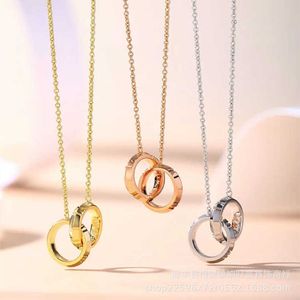 Designer's Gold Plating High Edition merk dubbele ring ketting