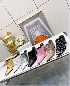 Designer's Latest BM High Heel 9.5cm Pantoufles en peau de mouton Chaussures pour femmes de haute qualité 1: 1 Chaussures d'usine de qualité Original CustomizedUpper