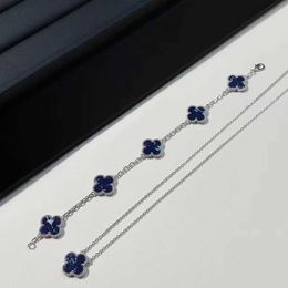 Het nieuwste merk van Natural Peter Stone Five Flower Bracelet van de ontwerper Vierbladen vier bladgras V goud hoge kwaliteit